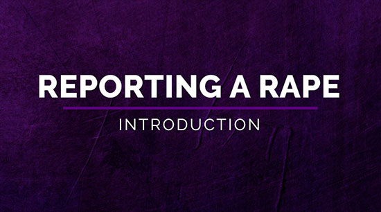 How to report a rape