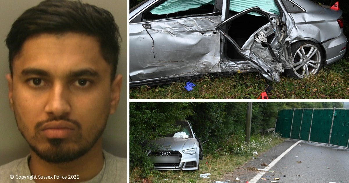 Driver jailed for high speed crash near Warninglid | Sussex Police