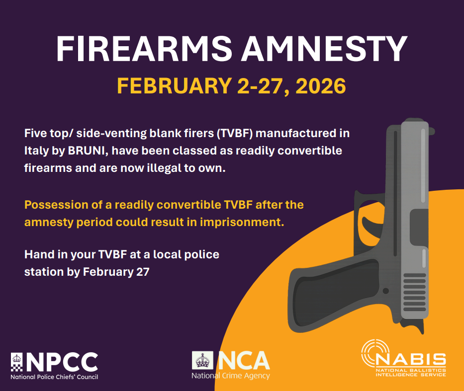 Sussex Police supports national firearms amnesty launching in February