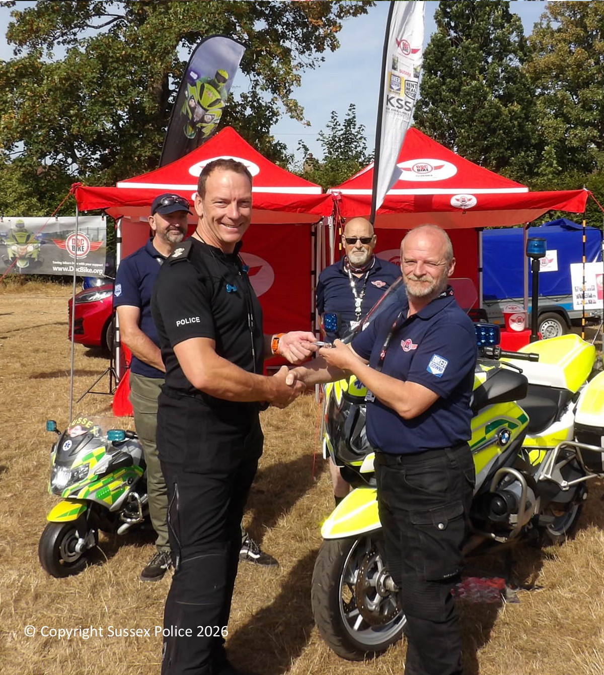 Sussex Police donates former fleet BMW motorcycle to Doc Bike